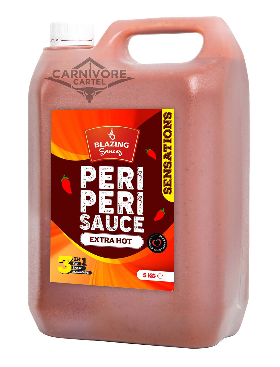 BLAZING Peri Peri Sauce EXTRA HOT 5kg Carnivore Cartel UK