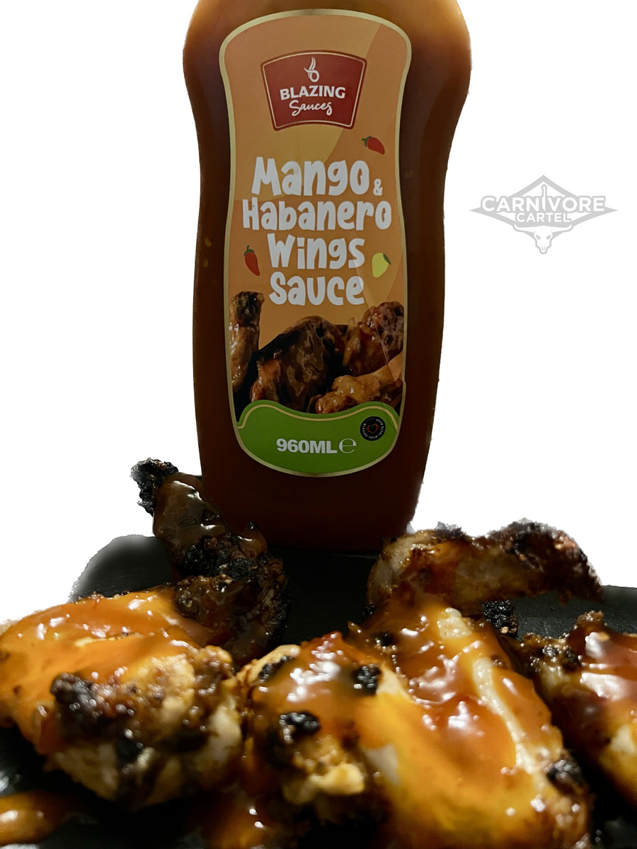 BLAZING Sauces MANGO & HABANERO WING SAUCE 960ml Carnivore Cartel UK